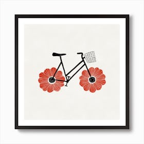 Anemone Bike Square Art Print