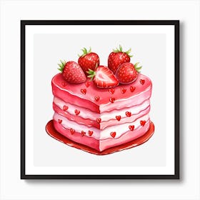 Valentine'S Day Cake 25 Art Print