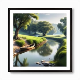 Landscape Painting 161 Art Print