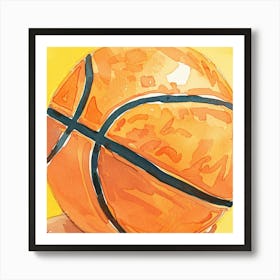 Basketball Player Holding A Basketball Art Print