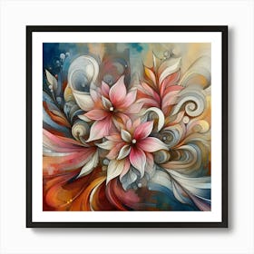 Abstract Flower Painting 11 Art Print