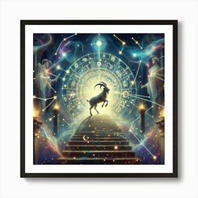 Astrology Of The Goat Art Print