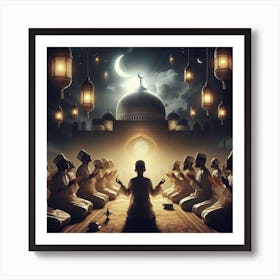 Muslim Prayerلمشاعر الروحانية في رمضان 9 Art Print