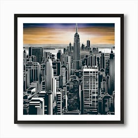 New York City Skyline 61 Art Print