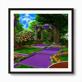 Garden In Purple Art Print