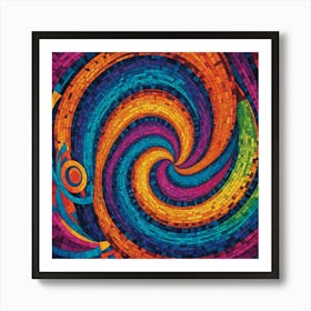 Colorful Spiral Art Print