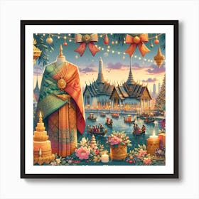 Christmas In Thailand Art Print