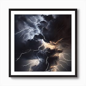 Lightning In The Sky 13 Art Print