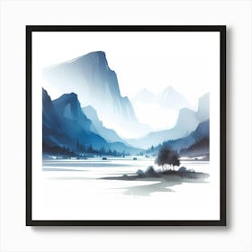 Yosemite Landscape Art Print