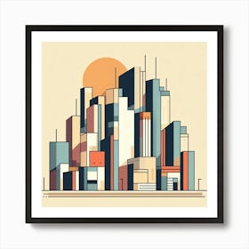 Cityscape Abstract 1 Art Print
