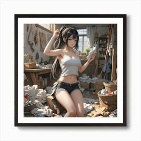 Girl In A Shop Art Print