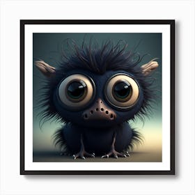 Leonardo Diffusion A 3d Hd Nice Small Creature With 2 Big Eyes 0 Art Print