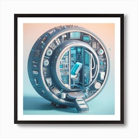 Futuristic Space Station Art Print