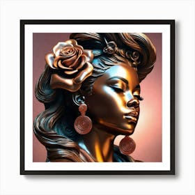 Portrait Of A Nubian Queen Art Print