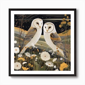 Bird In Nature Barn Owl 2 Art Print