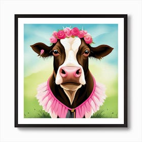 Cow In A Pink Tutu Art Print