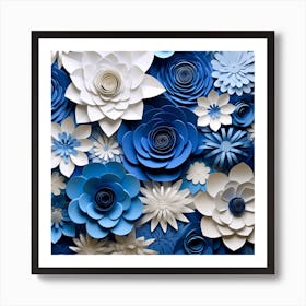 Paper Flower Wall Art 3 Art Print