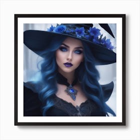 Blue Witch Art Print