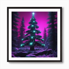 Christmas Tree In The Forest 118 Art Print