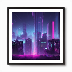 Neon City Art Print