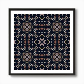 Abstract geometric symmetric mosaic pattern 2 Art Print