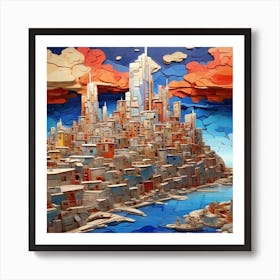 Paper City Art Print