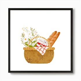 Picnic Basket Art Print