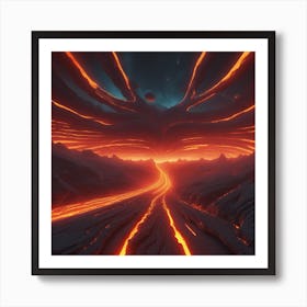 Lava Landscape 1 Art Print