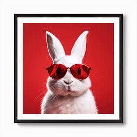 Rabbit In Sunglasses Art Print