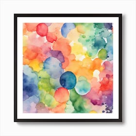 Colorful Watercolor Painting Art Print