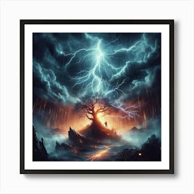 Lightning Tree Art Print