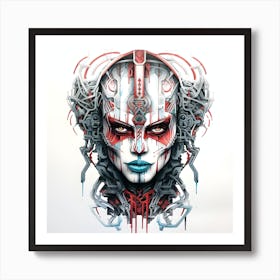 Robot Face Art Print