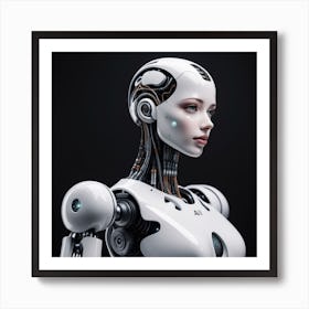 Futuristic Female Robot 15 Art Print