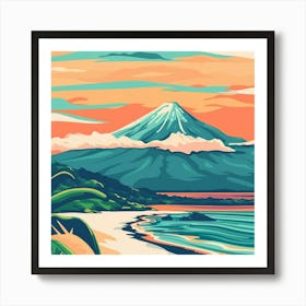 A Galapagos Islands In Ecuador Vector Art Print