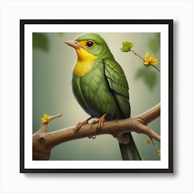 Bird On A Branch Art Print