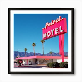 Palm Springs Motel Sign 1 Art Print