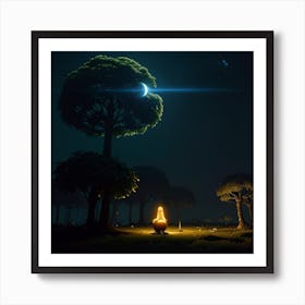 Buddha In The Forest Art Print