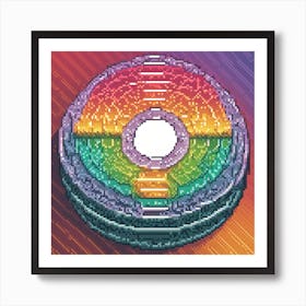Rainbow Cd Art Print
