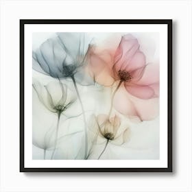 Pastel X Ray Icm Flowers 2 Affiche