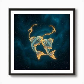 Zodiac Fishes 10 Art Print