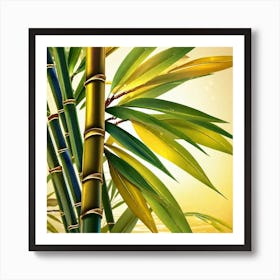 Bamboo Wallpaper Art Print