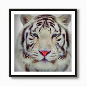 White Tiger Art Print