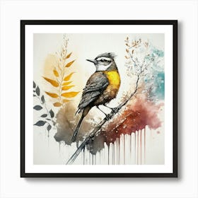 Bird On A Branch Art Print