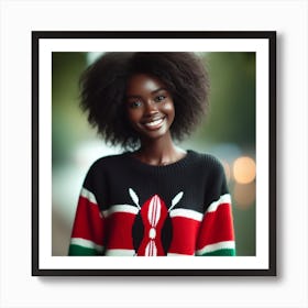 Portrait Of African American Woman 4 Art Print
