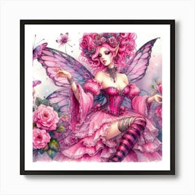 Fancy Pink Fairy Art Print