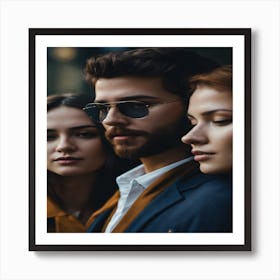 Portrait Of A Man And Woman Art Print