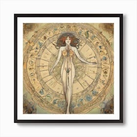 Astrological Nouveau Chart Series - 4 Art Print