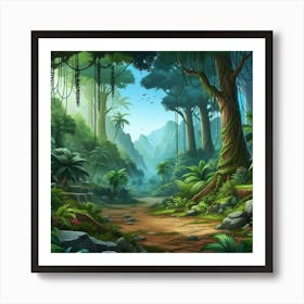 Jungle Landscape Art Print