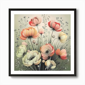 Bouquet Of Flowers Art Print