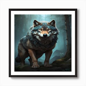 Wolf In The Forest Art Print